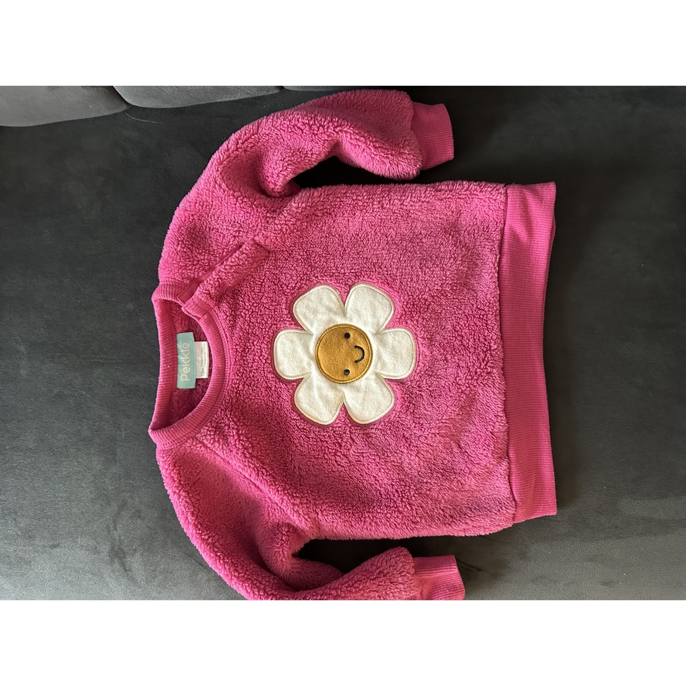 5/$10 pekkle sweater 12 months pink with flower